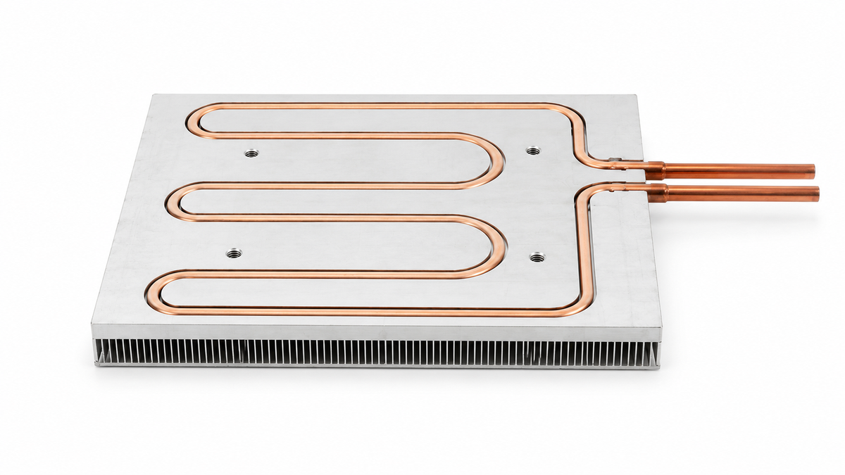 Copper Tube Embedded Liquid Cold Plate Heat Sink Produced by XY-GLOBAL