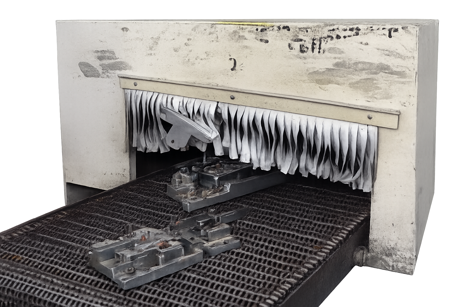 Heat Sink Components Moving Through Automated Processing Equipment
