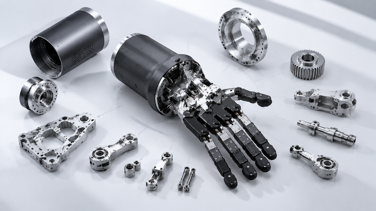 Robotic Dexterous Hand Assembly Featuring Precision Mechanical Components