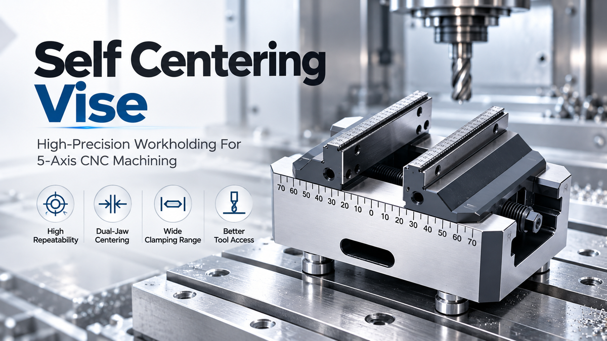 Self Centering Vises for Precision CNC and 5-Axis Machining